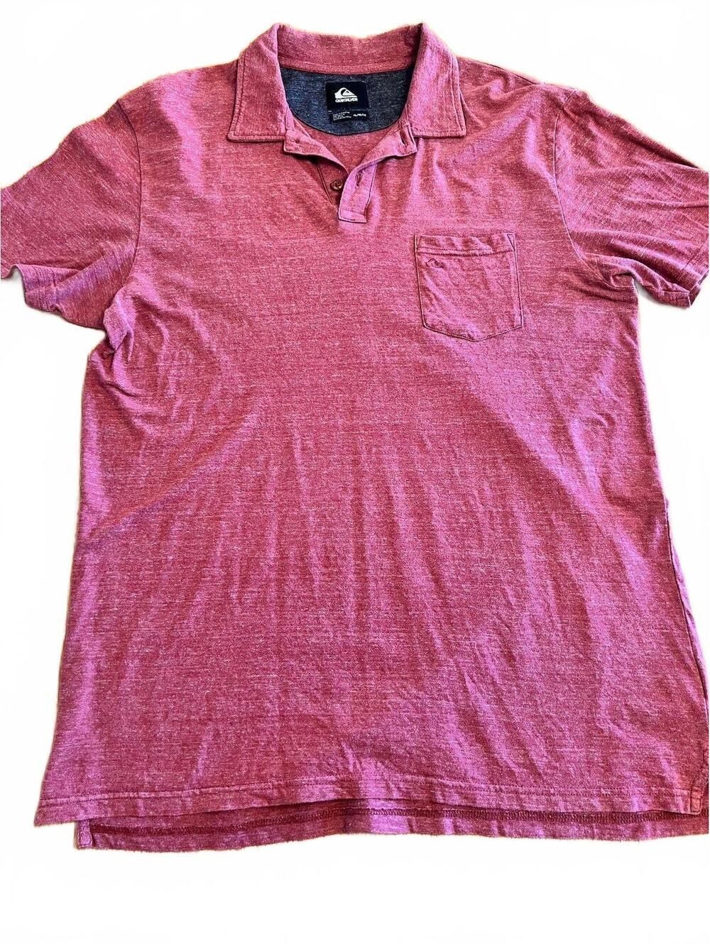 Quiksilver Men's Red Polo Shirt XL